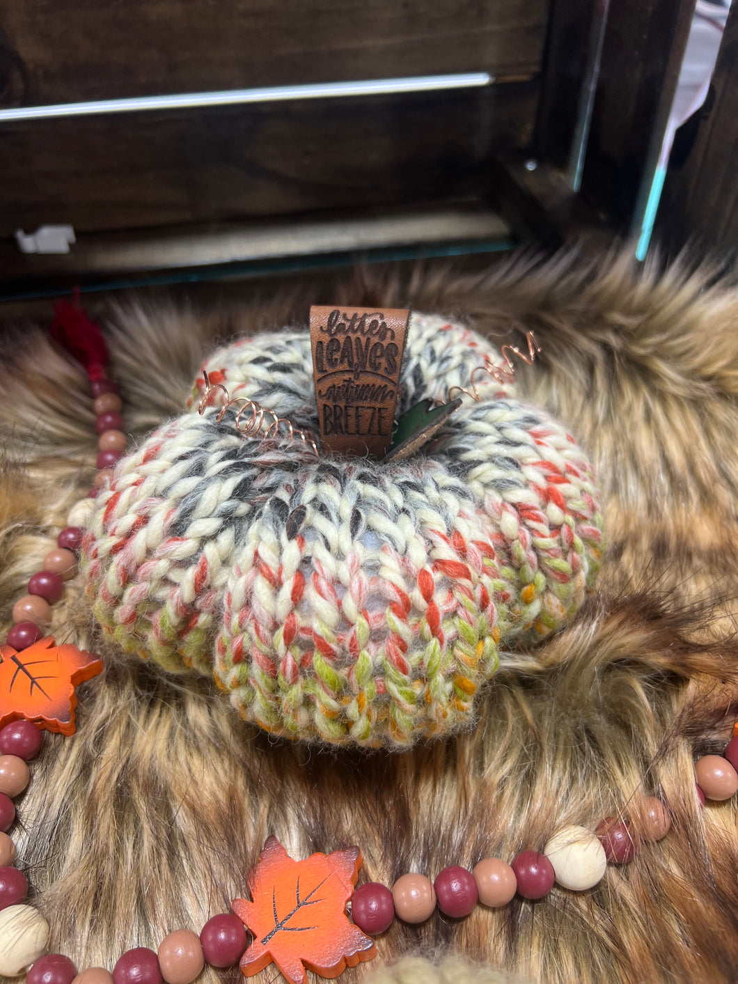 Knit Pumpkin - Large