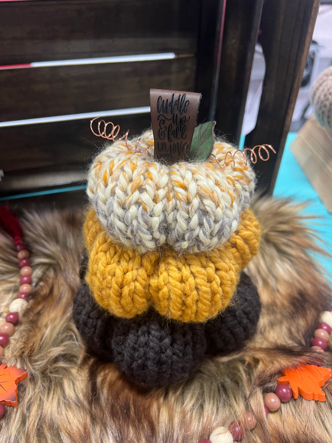 Knit Pumpkin Tower