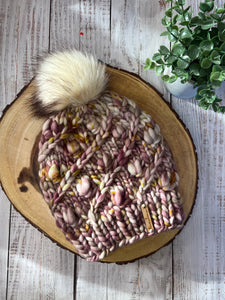 LUXURY*ADULT- Hand Dyed Merino Wool Knit Hat - Veela Beanie