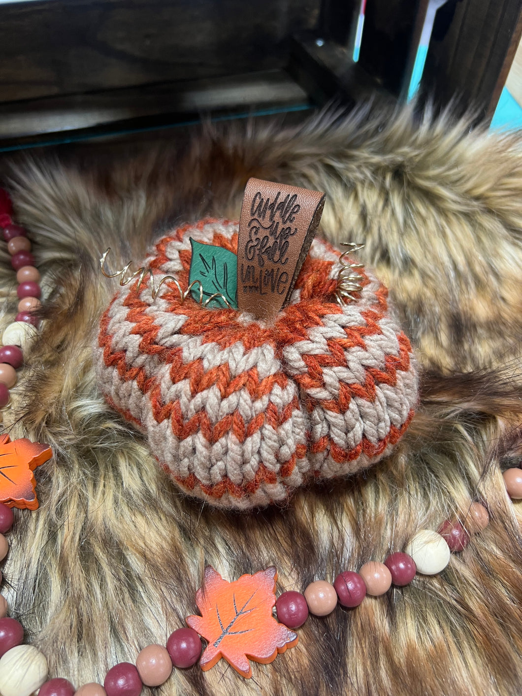 Knit Pumpkin - Small