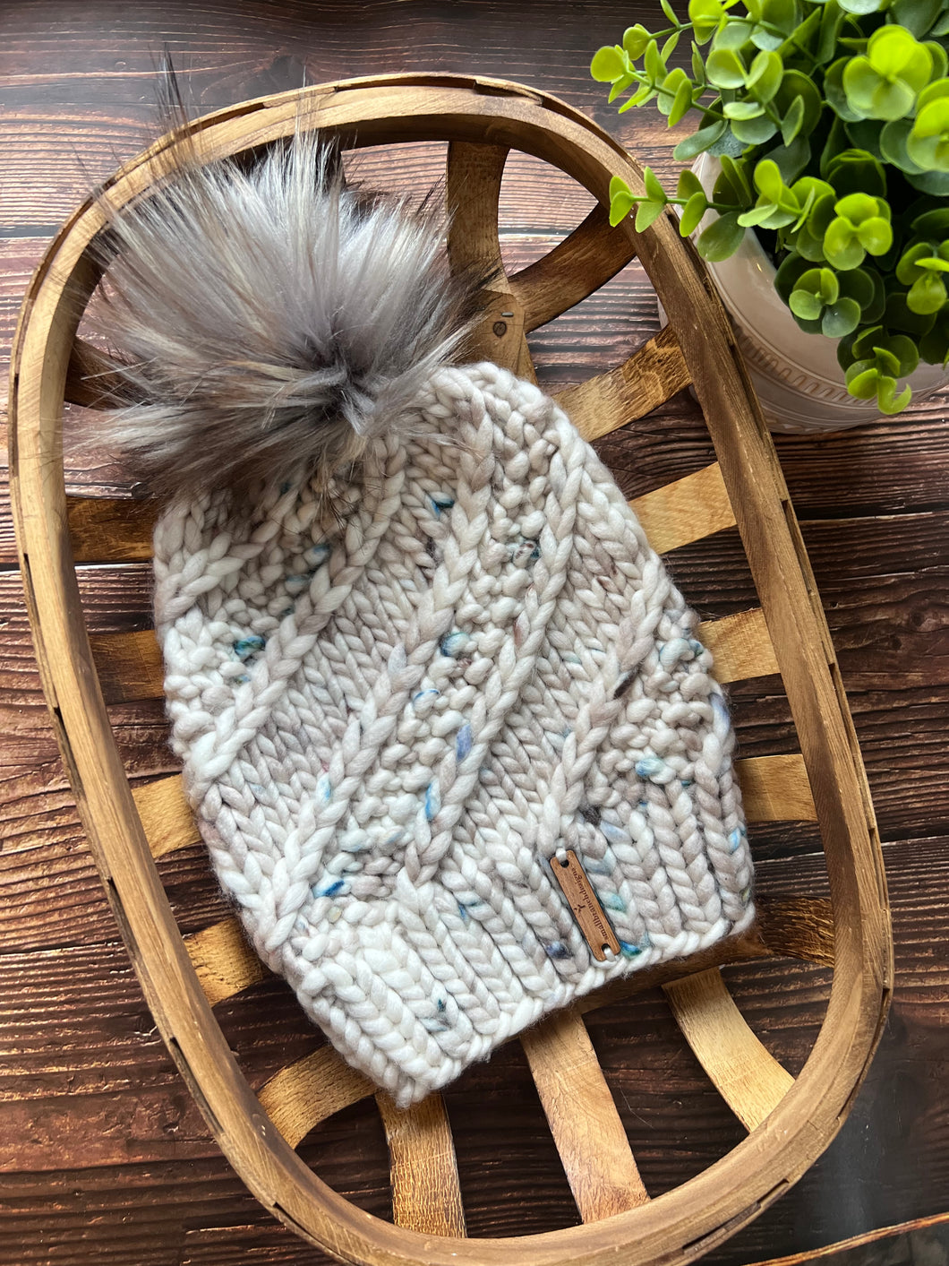 LUXURY*ADULT- Hand-Dyed 100% Merino Wool Knit Hat- Sidewinder Beanie