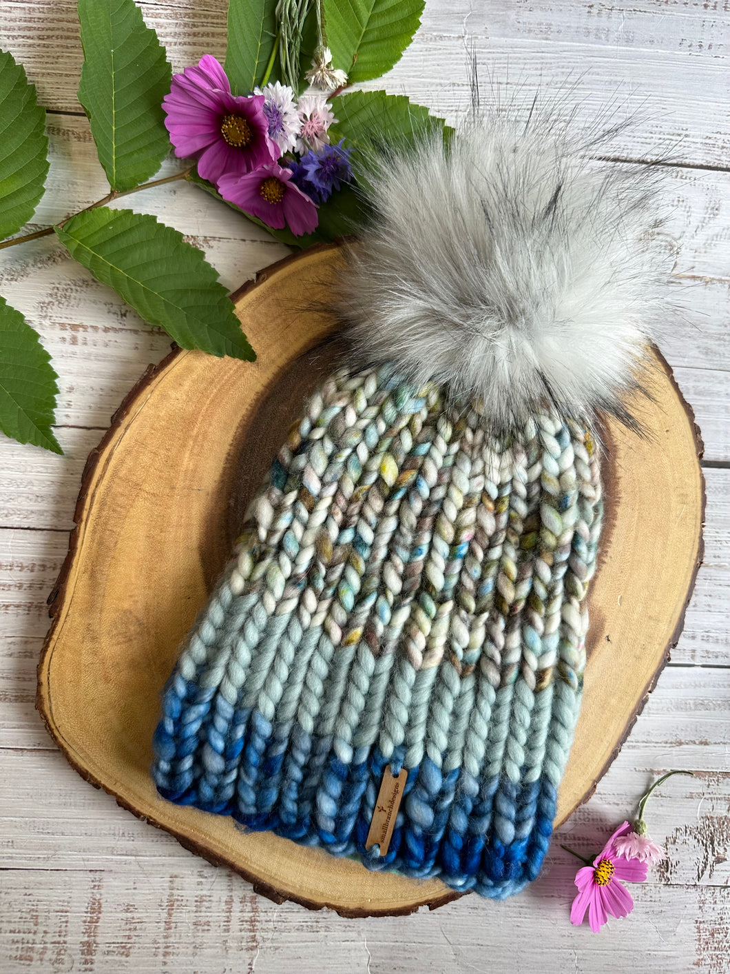 LUXURY*ADULT- Hand-Dyed 100% Merino Wool Knit Hat- Nohku Beanie