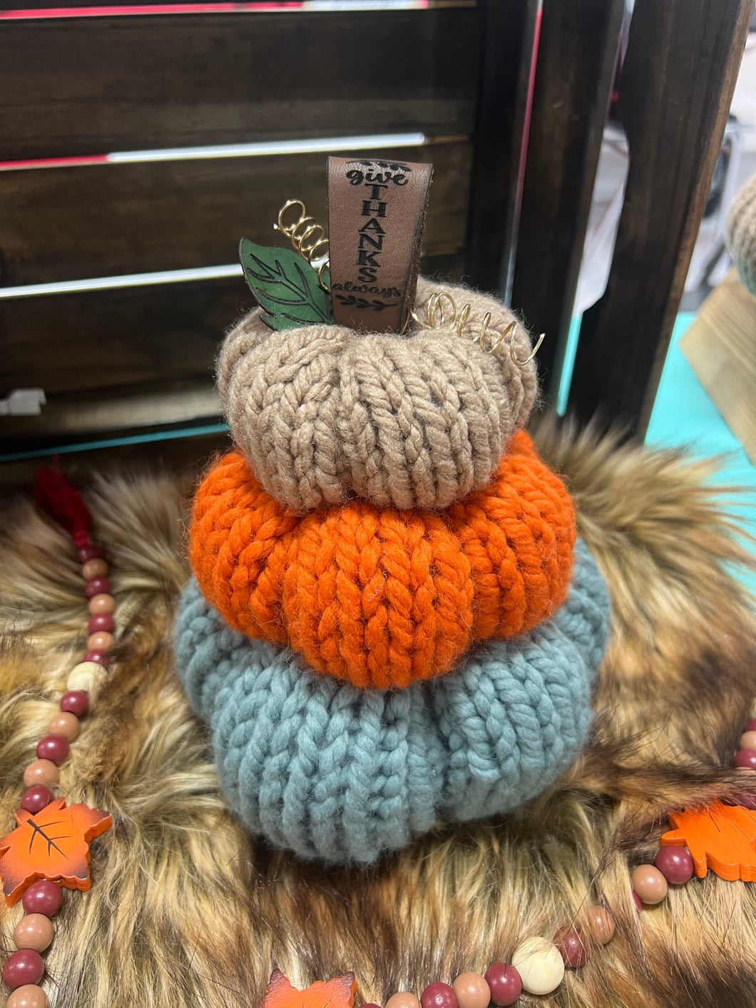 Knit Pumpkin Tower