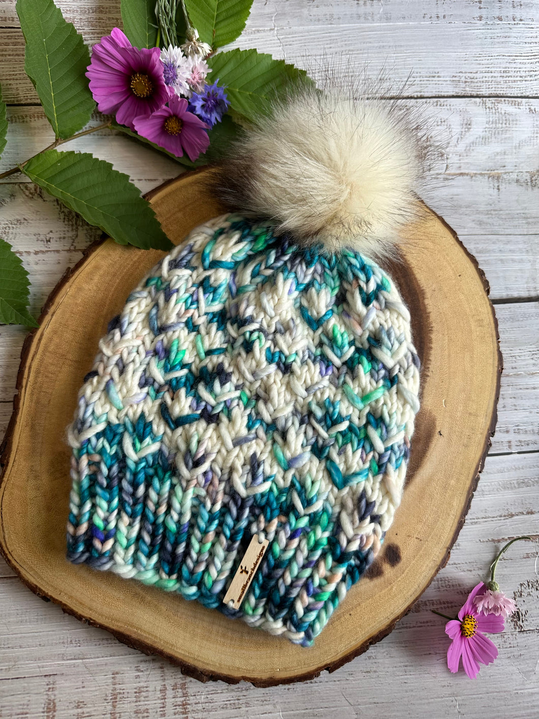 LUXURY*ADULT - Hand Dyed 100% Merino Wool Knit Hat - Pomona Beanie