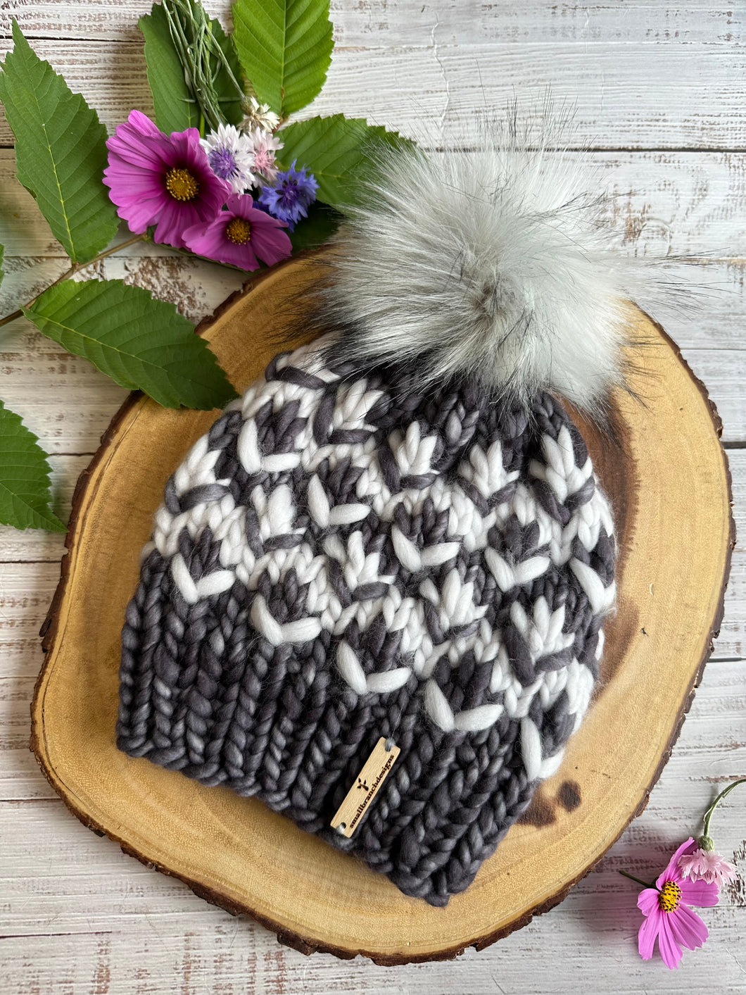LUXURY*ADULT - Hand Dyed 100% Merino Wool Knit Hat - Pomona Beanie