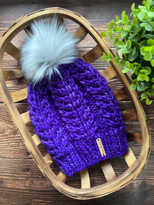 LUXURY*ADULT- Hand-Dyed 100% Merino Wool Knit Hat- Land O’Lupine Beanie
