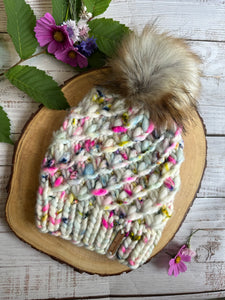 LUXURY*ADULT - Hand Dyed 100% Merino Wool Knit Hat - Crush Hat