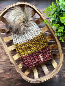 LUXURY*ADULT- Hand-Dyed 100% Merino Wool Knit Hat- Nohku Beanie
