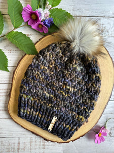 LUXURY*ADULT- Hand-Dyed 100% Merino Wool Knit Hat- Riverlands Beanie