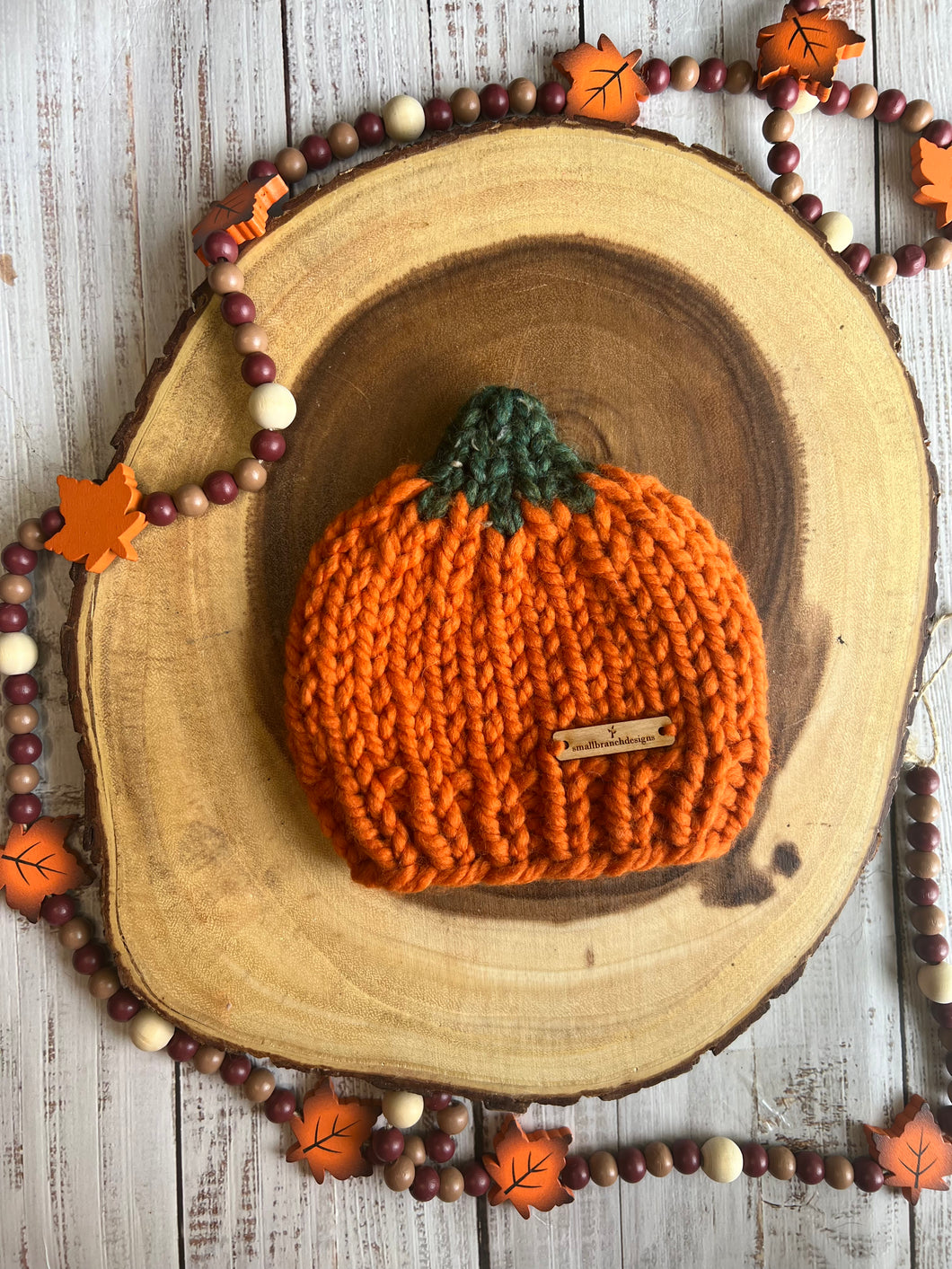 Newborn Knit Hat - Pumpkin
