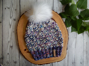 LUXURY*ADULT- Hand-Dyed 100% Merino Wool Knit Hat- The Duchess Beanie