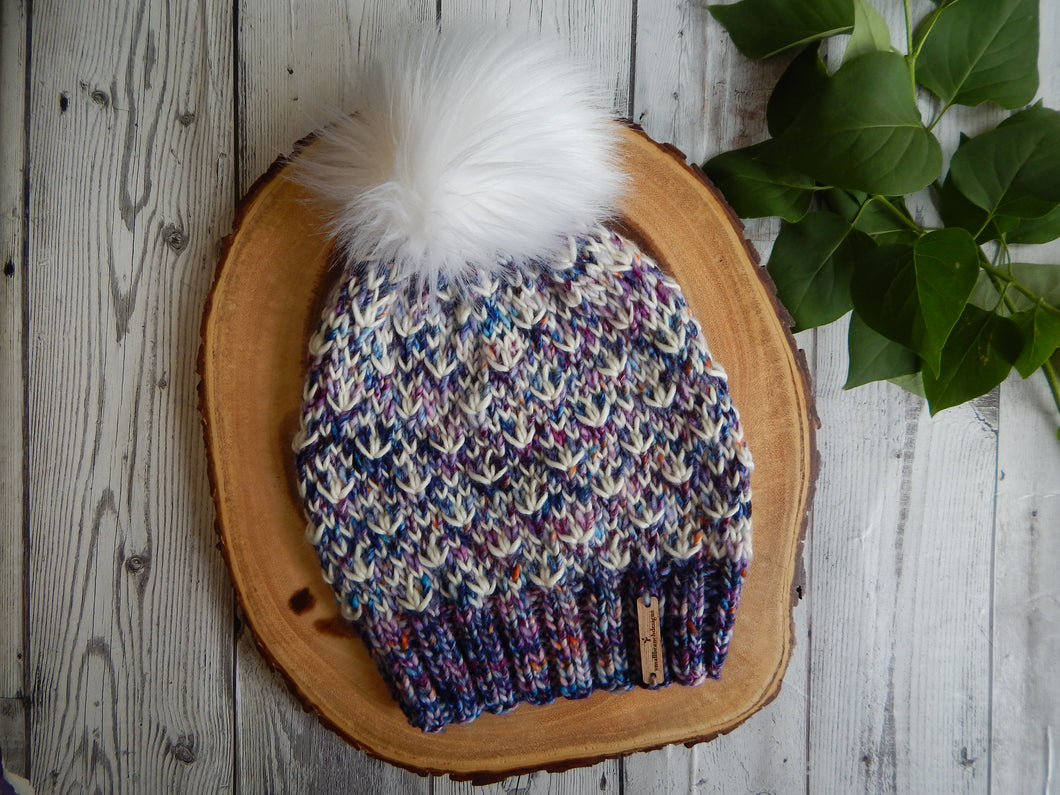LUXURY*ADULT- Hand-Dyed 100% Merino Wool Knit Hat- The Duchess Beanie