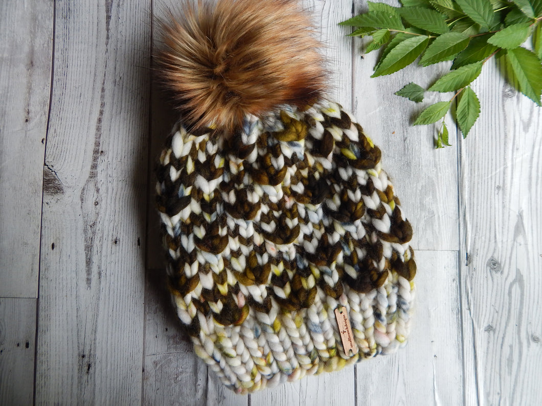 LUXURY*ADULT- Hand-Dyed 100% Merino Wool Knit Hat- The Duchess Beanie