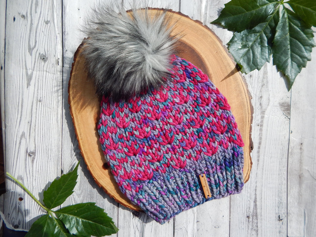 LUXURY*ADULT- Hand-Dyed 100% Merino Wool Knit Hat- The Duchess Beanie