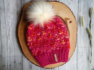 LUXURY*ADULT- Hand-Dyed 100% Merino Wool Knit Hat- The Duchess Beanie