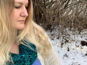 LUXURY*ADULT - Light Merino Wool Knit Cowl - Plum Creek Cowl