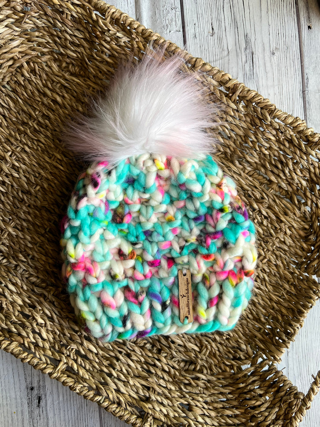 LUXURY*3-6 MONTHS - 100% Wool Knit Hat