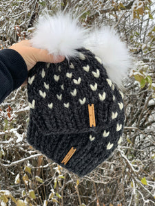 Mommy and Me Knit Hats - Snow Fall